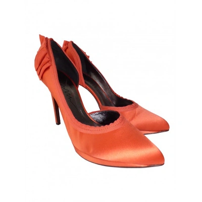 Pre-owned Lanvin Leather Heels In Orange