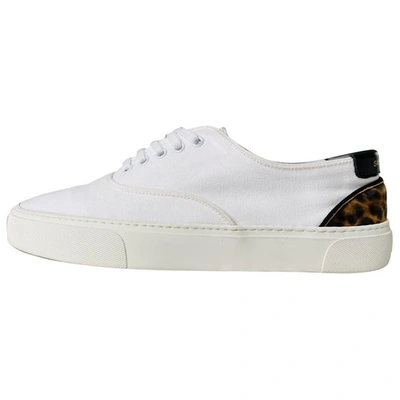 Pre-owned Saint Laurent Cloth Low Trainers In White