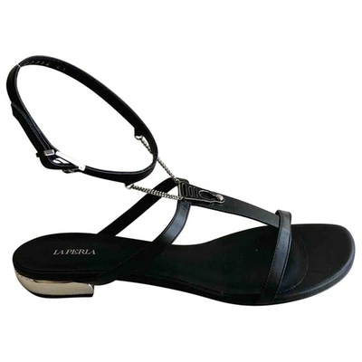 Pre-owned La Perla Leather Sandal In Black