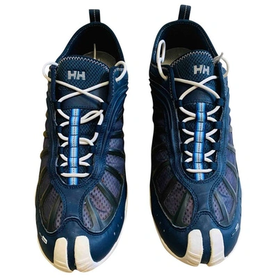 Pre-owned Helly Hansen Leather Low Trainers In Navy
