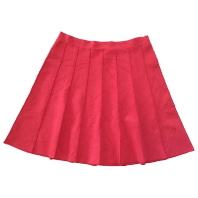 Pre-owned Bcbg Max Azria Mini Skirt In Pink