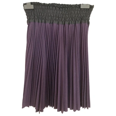 Pre-owned Roberto Capucci Wool Mid-length Skirt In Purple