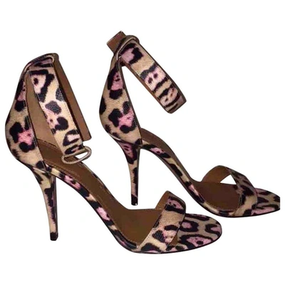 Pre-owned Givenchy Leather Sandals In Animal Print