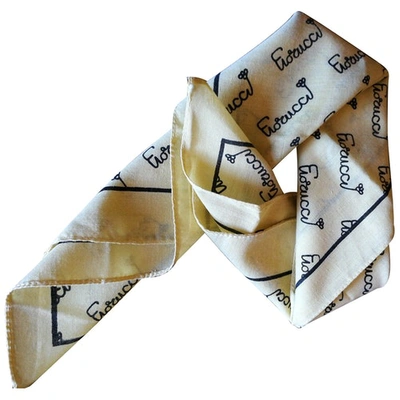 Pre-owned Fiorucci Silk Handkerchief In Yellow