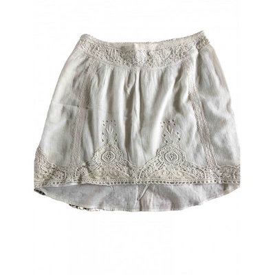 Pre-owned Zadig & Voltaire Mini Skirt In Ecru