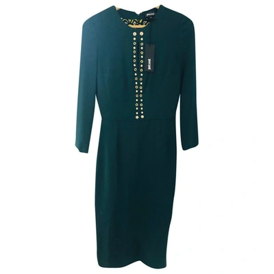 Pre-owned Just Cavalli Mid-length Dress In Green