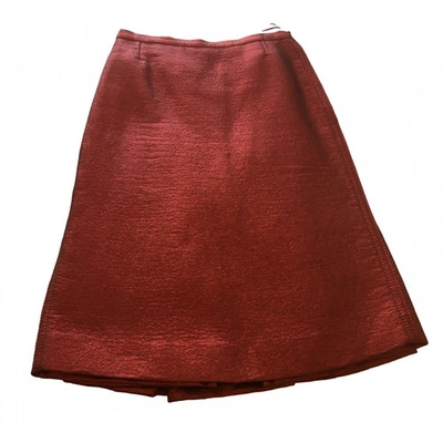 Pre-owned Louis Vuitton Mid-length Skirt In Red
