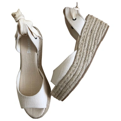 Pre-owned Soludos Cloth Espadrilles In Beige