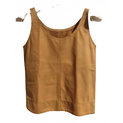 Pre-owned Cruciani Leather Camisole In Beige