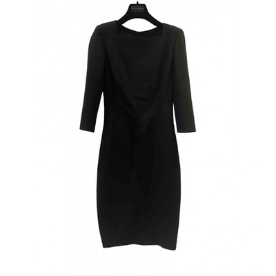 Pre-owned Elie Saab Wool Mid-length Dress In Black