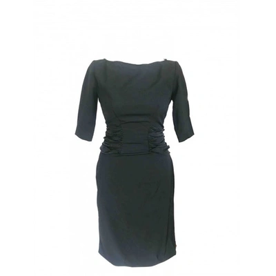 Pre-owned Pierre Balmain Wool Mini Dress In Black