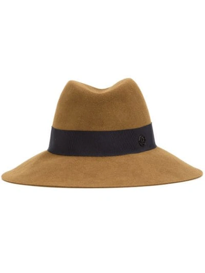 Maison Michel Henrietta Showerproof Fur-felt Hat In Camel