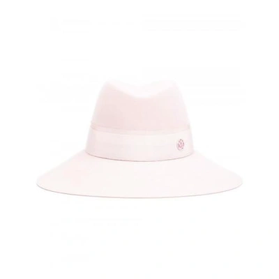 Maison Michel Baby Pink 'kate' Fedora Hat