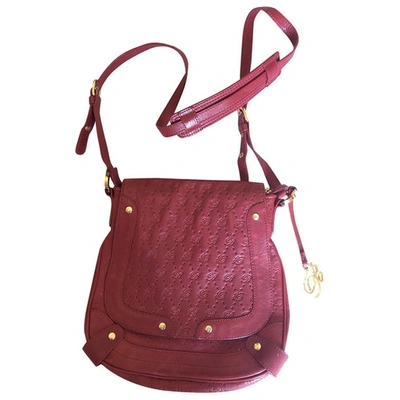 Pre-owned Blumarine Leather Crossbody Bag In Red