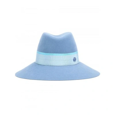 Maison Michel 'kate' Fedora Hat In Blue