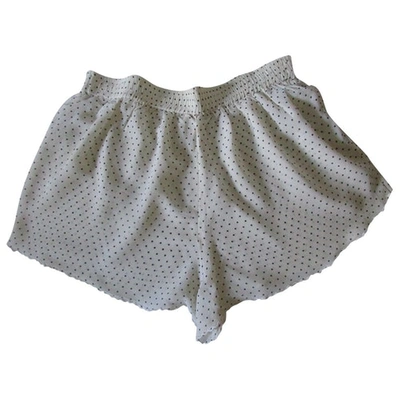 Pre-owned Aspesi Silk Shorts In White