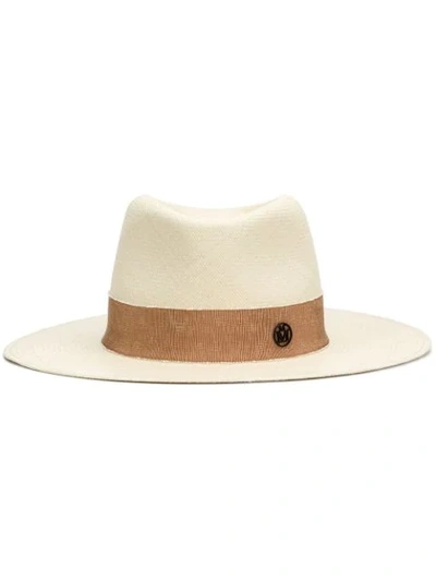 Maison Michel Charles Timeless Cuenca Straw Hat In Brown