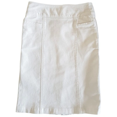 Pre-owned Freda Mid-length Skirt In White
