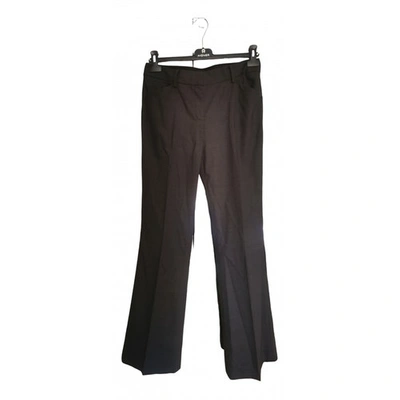 Pre-owned Elie Tahari Anthracite Wool Trousers