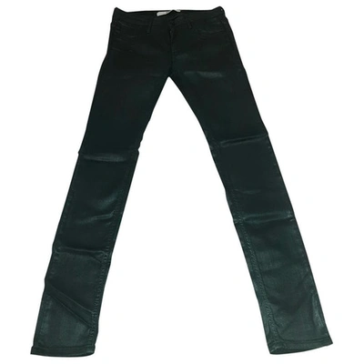 Pre-owned Reiko Slim Pants In Black