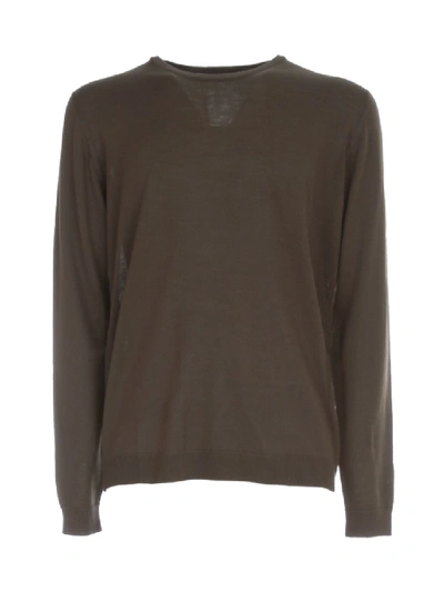 Nuur Merino Sweater L/s Crew Neck In Brown