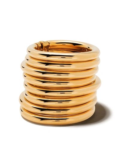 Ambush Stack Effect Ring In 18kt Gold Plated Silver