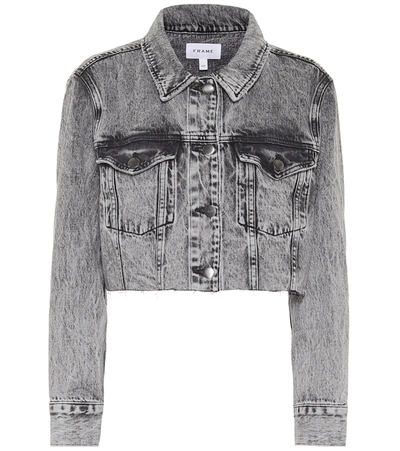 Frame Ultra Crop Denim Jacket In Vendome