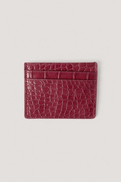Na-kd Quilted Card Holder - Red In Wine Red