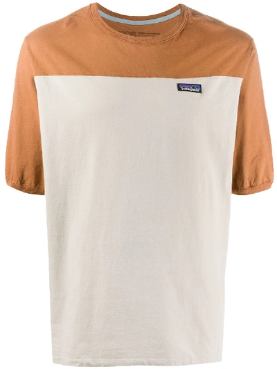 Patagonia Colorblock Cotton T-shirt In Neutrals
