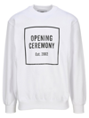 Opening Ceremony Box Logo Crew Neck Sweatshirt In White
