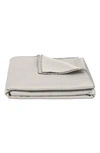 Matouk Eden 615 Thread Count Coverlet In Silver