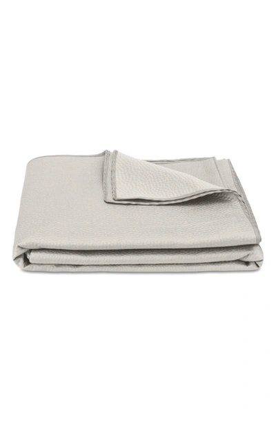 Matouk Eden 615 Thread Count Coverlet In Silver