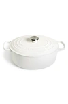 Le Creuset Signature 6 3/4 Quart Oval Enamel Cast Iron French/dutch Oven In White