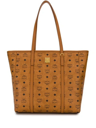 Mcm Toni Medium Shopping Bag In Brown