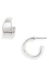 Jenny Bird Small Ora Hoop Earrings In Rhodium