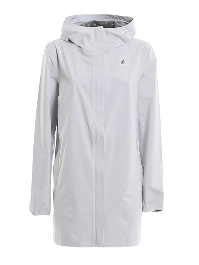 K-way Sophie Nylon Dot Bomber Jacket W/hood In White
