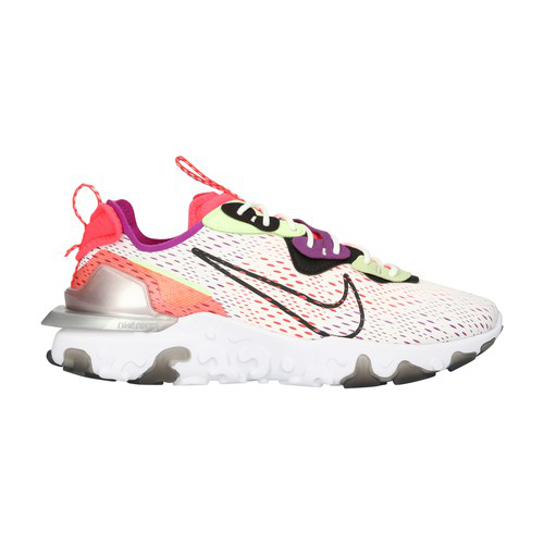 Nike React Vision Sneakers In Off White/pink In Summit White/black-barely Volt-laser Crimson