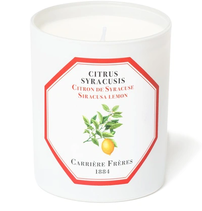 Carriere Freres Scented Candle Siracusa Lemon - Citrus Syracusis 185 G In White