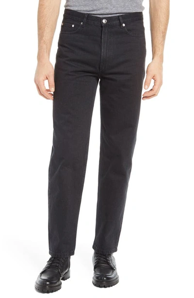A.p.c. A.p.c Buttoned Straight Leg Jeans In Black