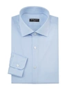 Saks Fifth Avenue Collection Travel Cotton Dress Shirt In Light Blue