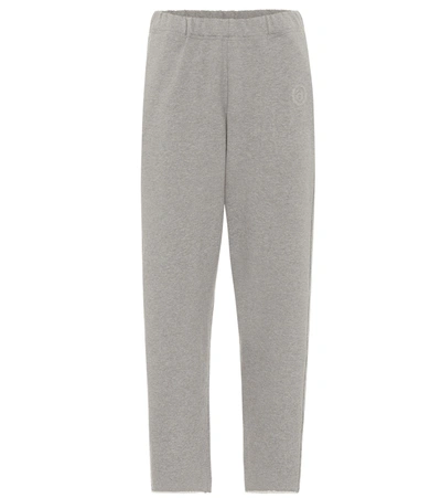 Mm6 Maison Margiela Cotton-jersey Trackpants In Grey