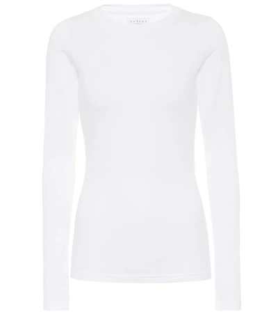 Velvet Daniela Whisper Cotton Tee White