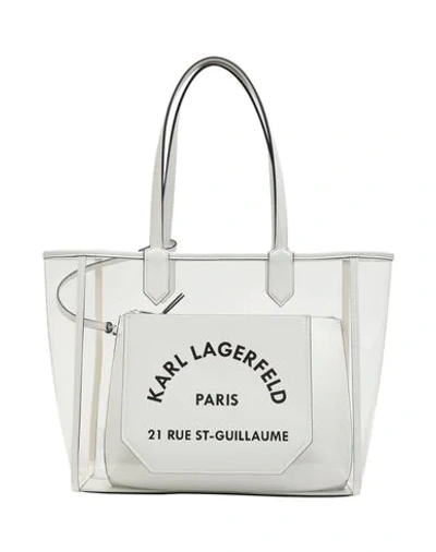 Karl Lagerfeld K/journey Transparent Tote In White
