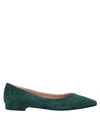 The Seller Ballet Flats In Dark Green