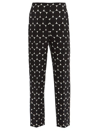 Erdem Pansy Dotted Crepe Cigarette Trousers