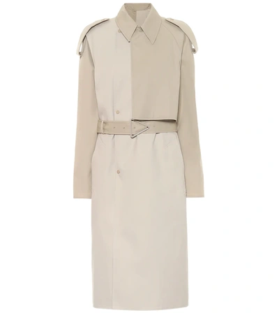 Bottega Veneta Belted Cotton-gabardine Trench Coat In Cream