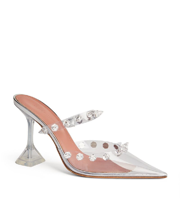 amina muaddi clear wedge