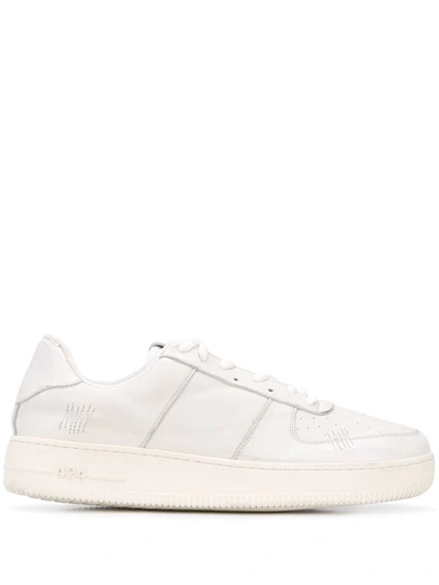 424 Low Top Stitch Detail Sneakers In White