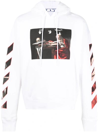 Off white White Caravaggio Painting Hoodie ModeSens