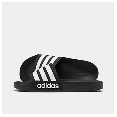 Adidas Originals Adidas Men's Adilette Shower Slide Sandals From Finish Line In Black/white